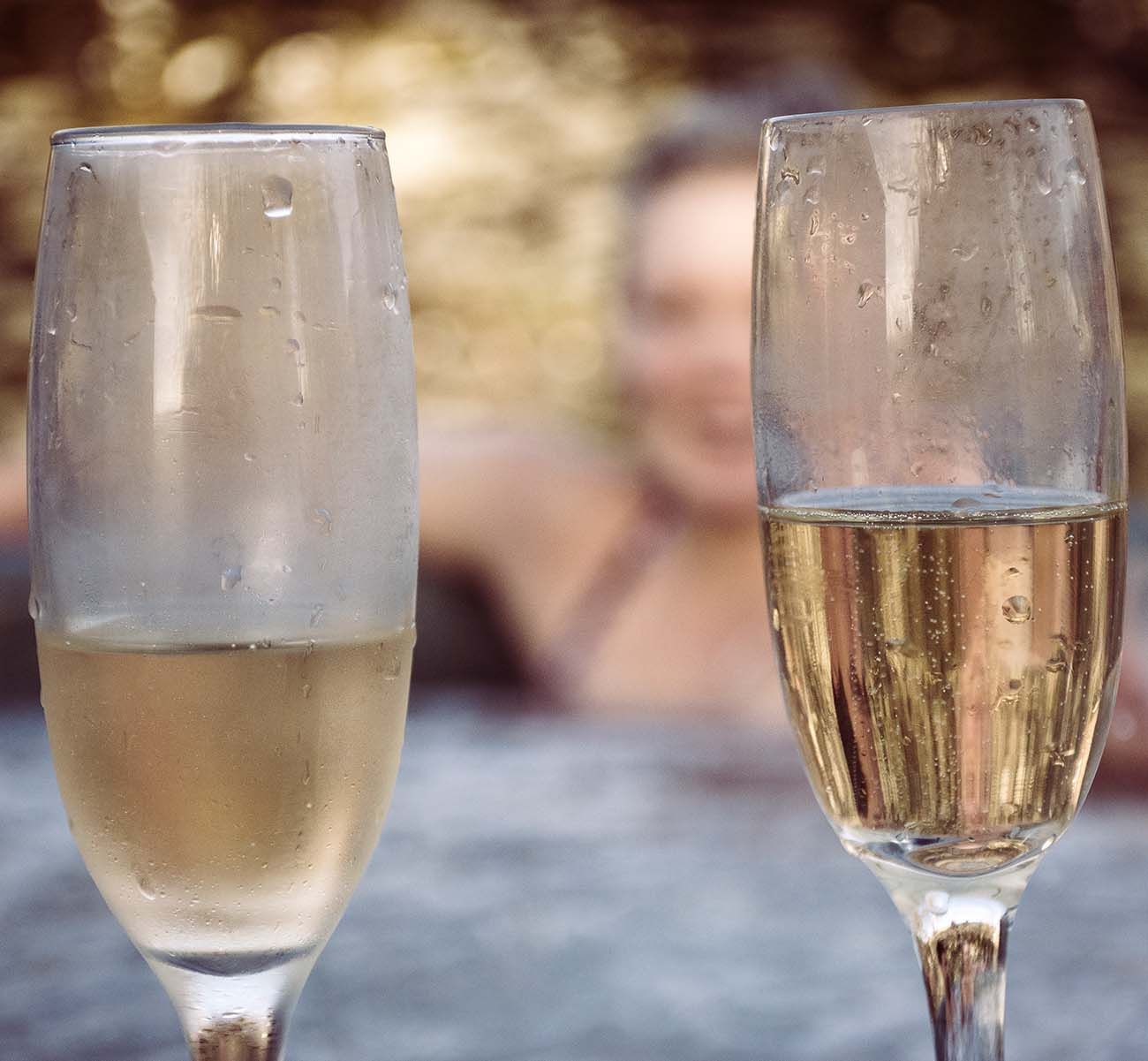 Oxford Glamping wine glasses